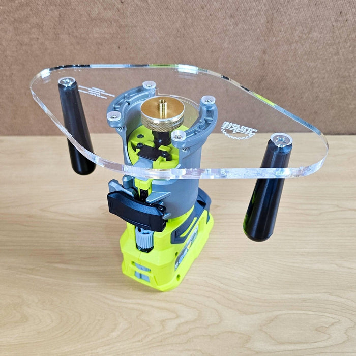 Wood Grain Junkie Ryobi ONE+ (P601 / PCL424B) Dual Grip Router Base Plate