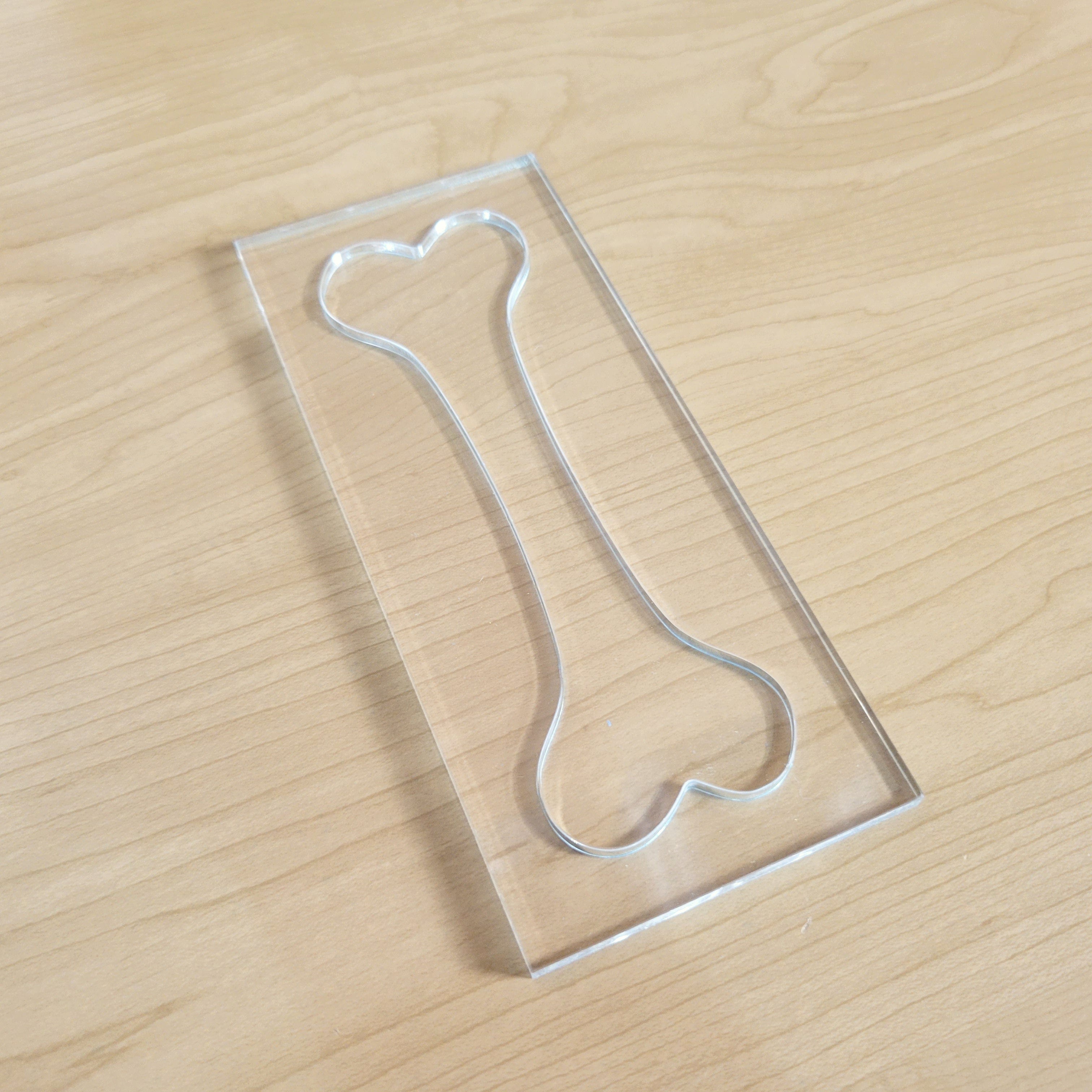 Wood Grain Junkie Single Dog Bone Epoxy/Resin Inlay Acrylic Router Template