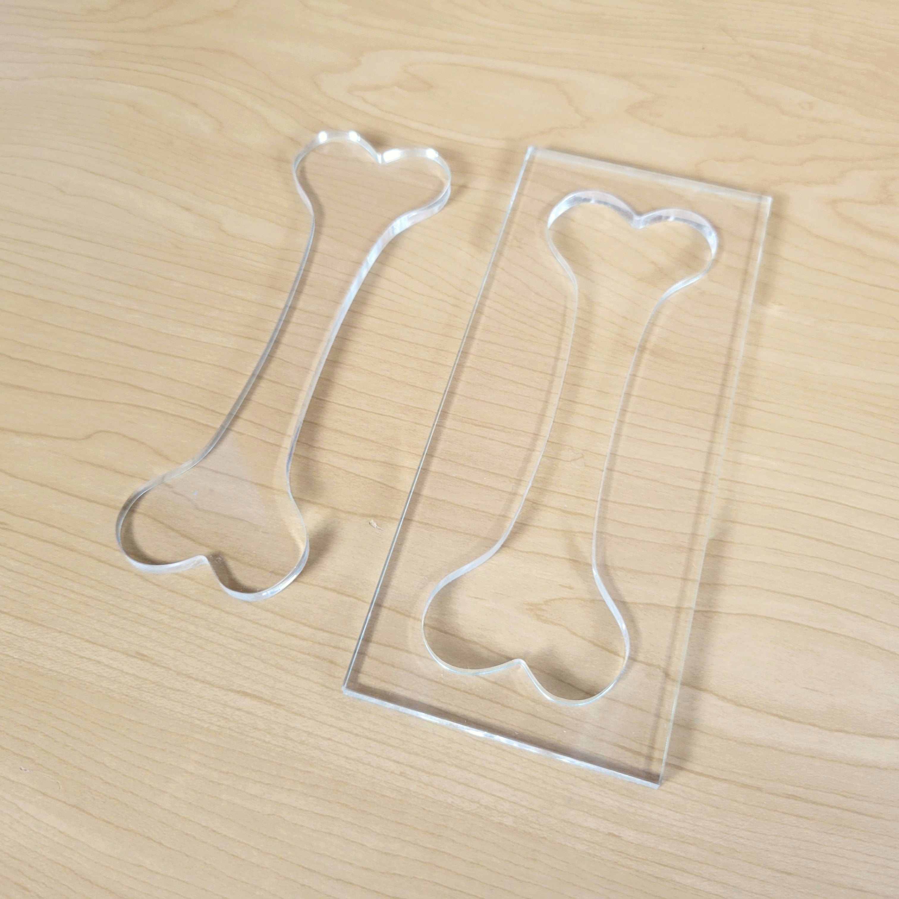 Wood Grain Junkie Single Dog Bone Epoxy/Resin Inlay Acrylic Router Template
