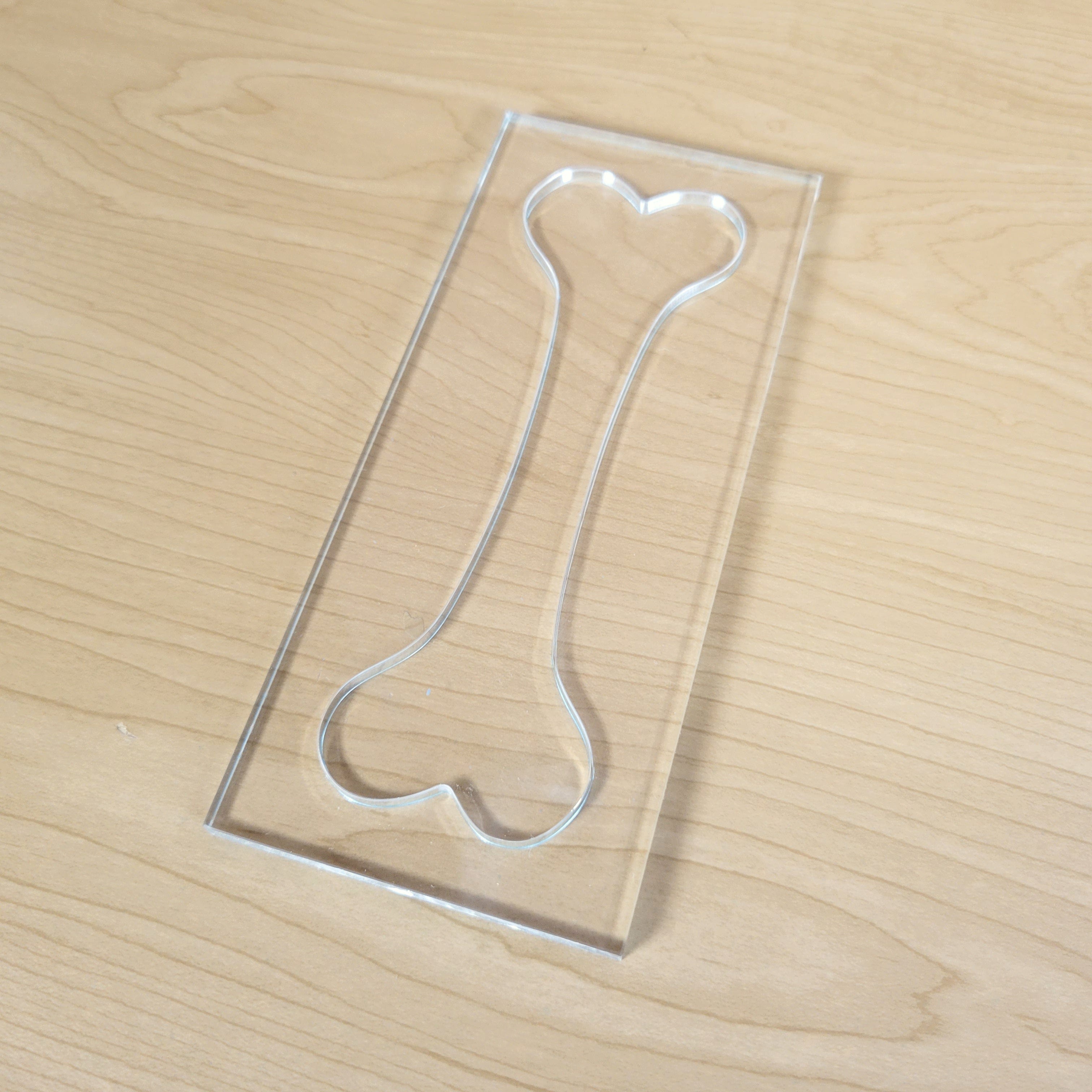 Wood Grain Junkie Single Dog Bone Epoxy/Resin Inlay Acrylic Router Template