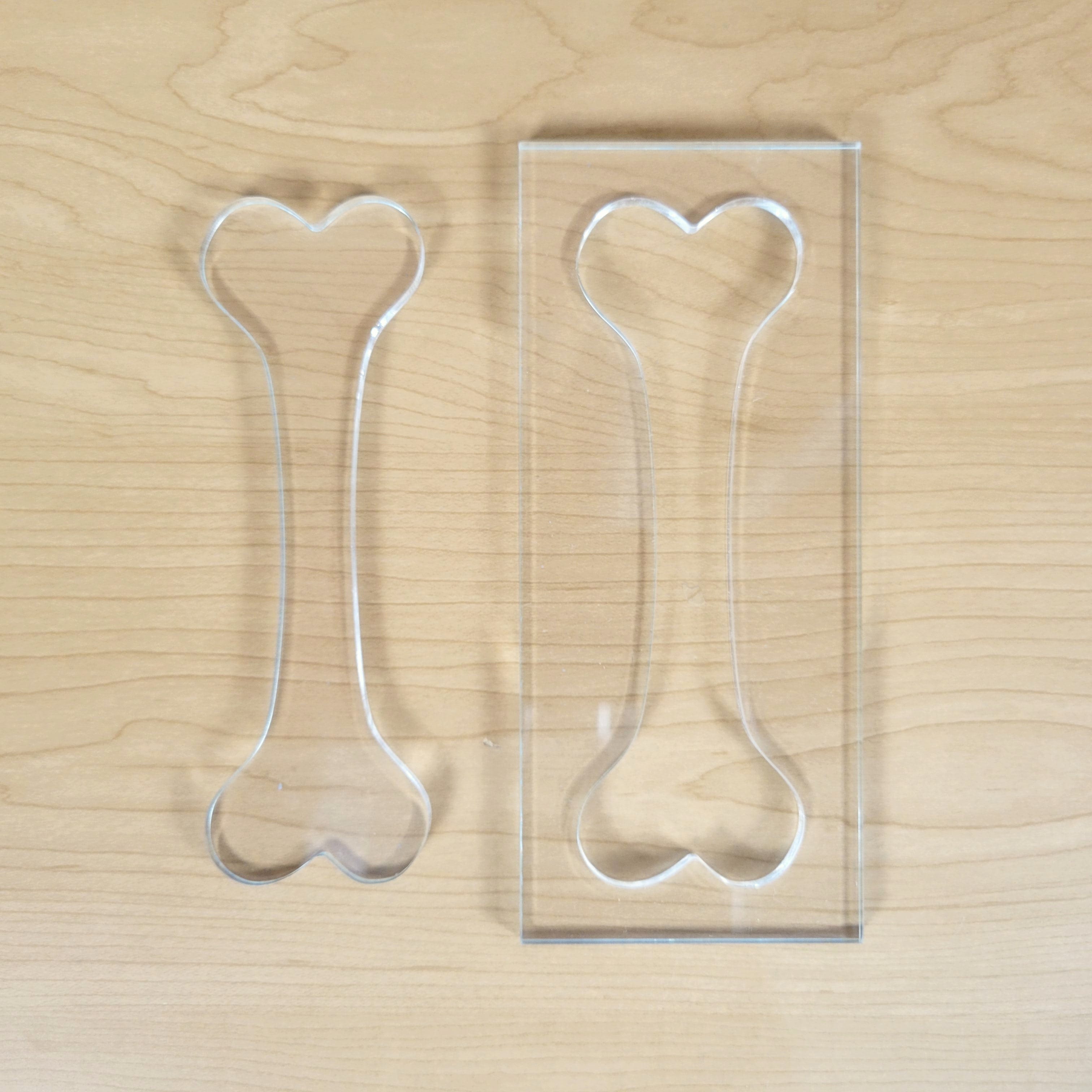 Wood Grain Junkie Single Dog Bone Epoxy/Resin Inlay Acrylic Router Template