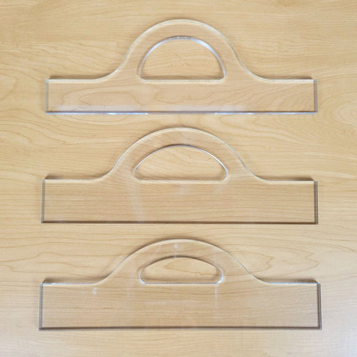 Wood Grain Junkie Sunrise Charcuterie Board Handle Acrylic Router Template Half Sunrise (Large)