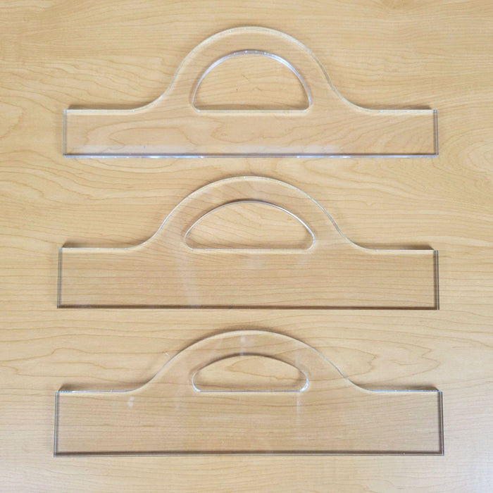 Wood Grain Junkie Sunrise Charcuterie Board Handle Acrylic Router Template Half Sunrise (Large)