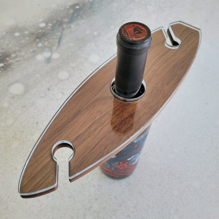 Wood Grain Junkie Surfboard Wine Caddy Acrylic Router Template