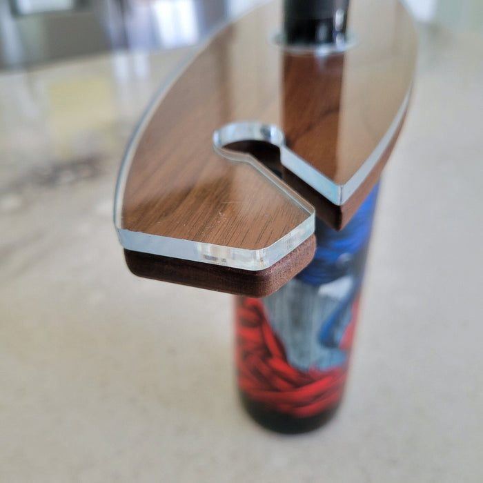 Wood Grain Junkie Surfboard Wine Caddy Acrylic Router Template