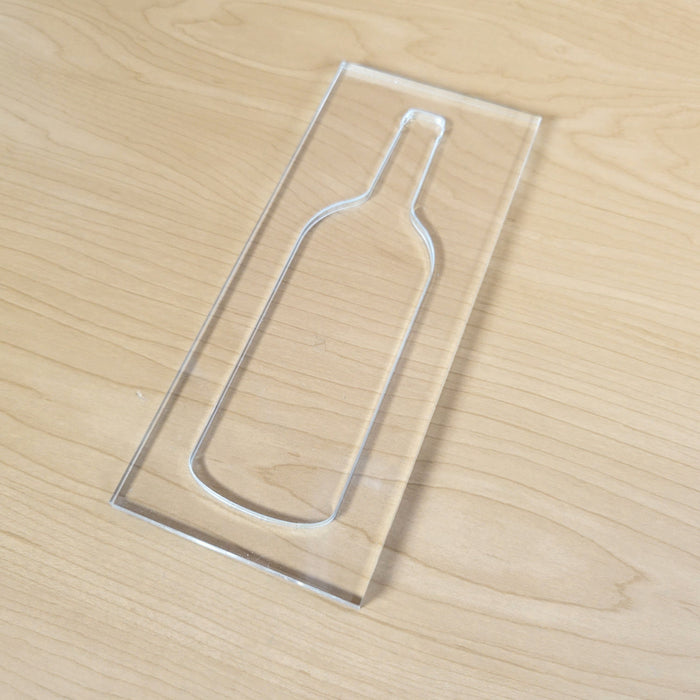 Wood Grain Junkie Wine Bottle Epoxy/Resin Inlay Acrylic Router Template