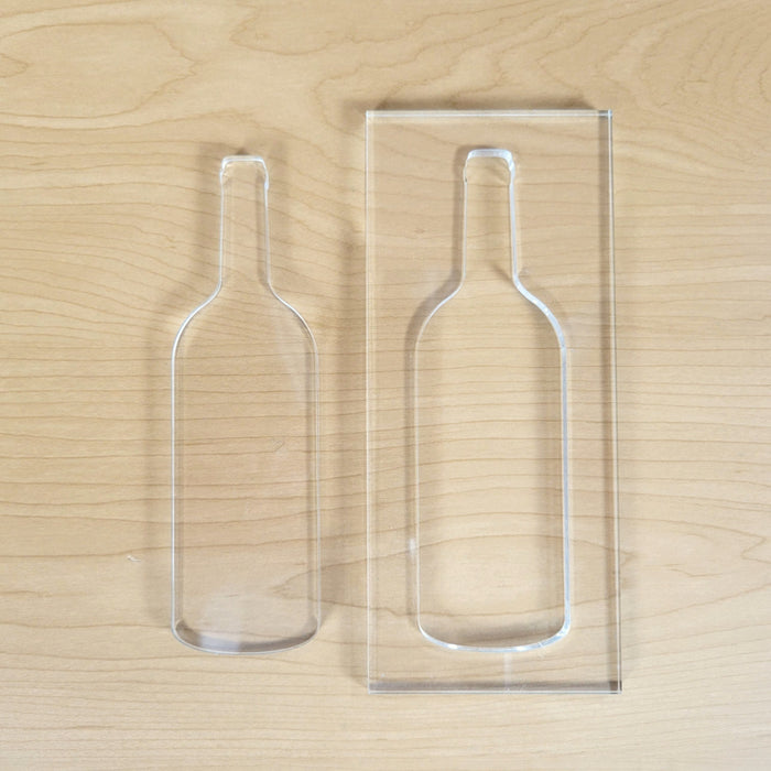 Wood Grain Junkie Wine Bottle Epoxy/Resin Inlay Acrylic Router Template