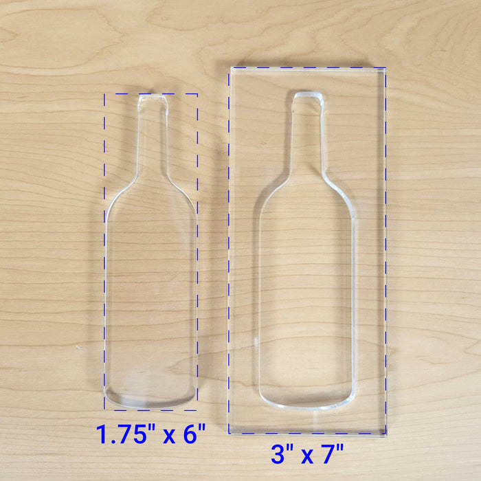 Wood Grain Junkie Wine Bottle Epoxy/Resin Inlay Acrylic Router Template