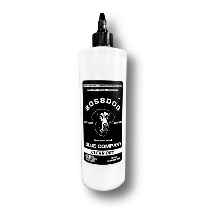 16 fl oz BOSSDOG Wood Glue | CLEAR DRY