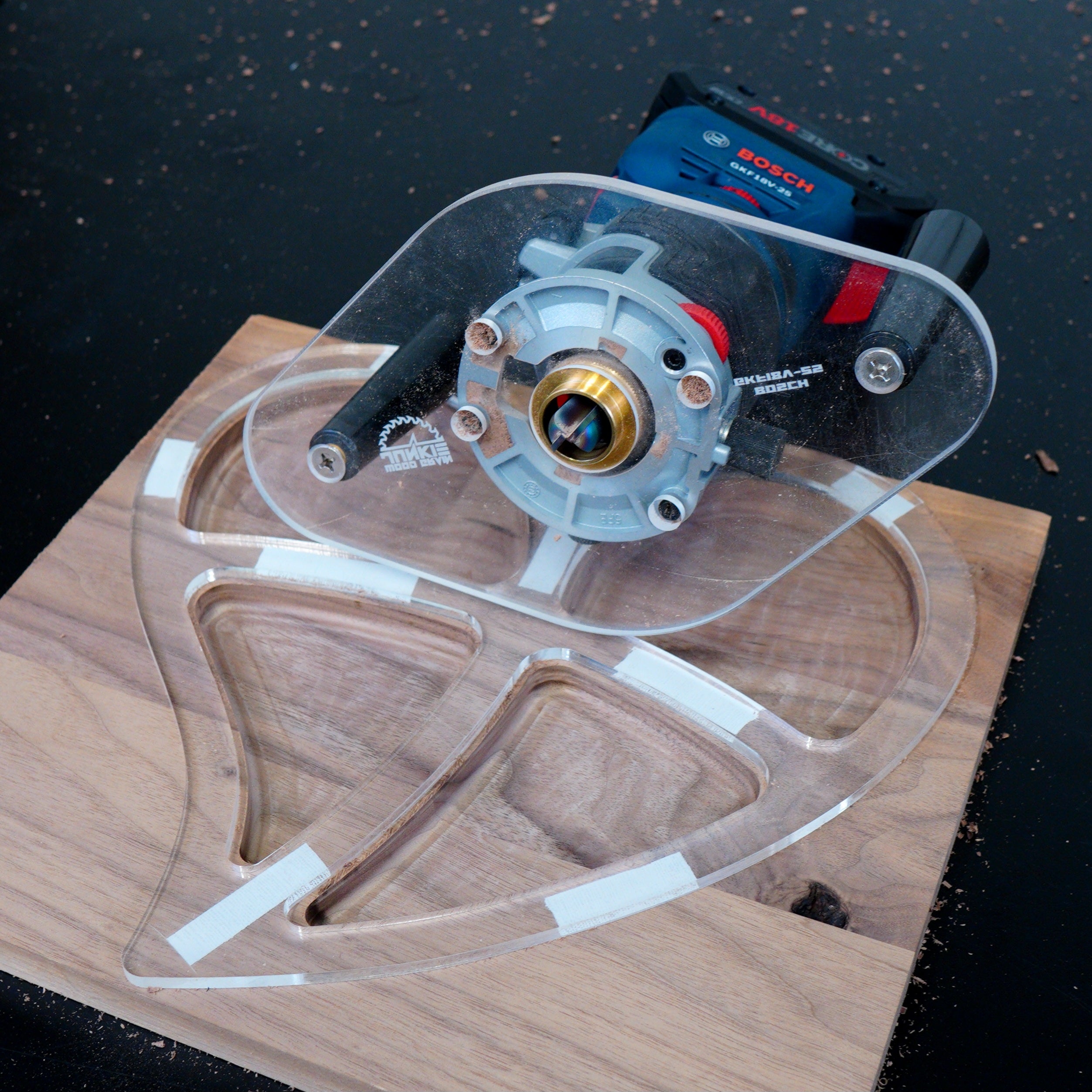 DUAL GRIP Router Base Plate for Bosch Colt GKF18V-25