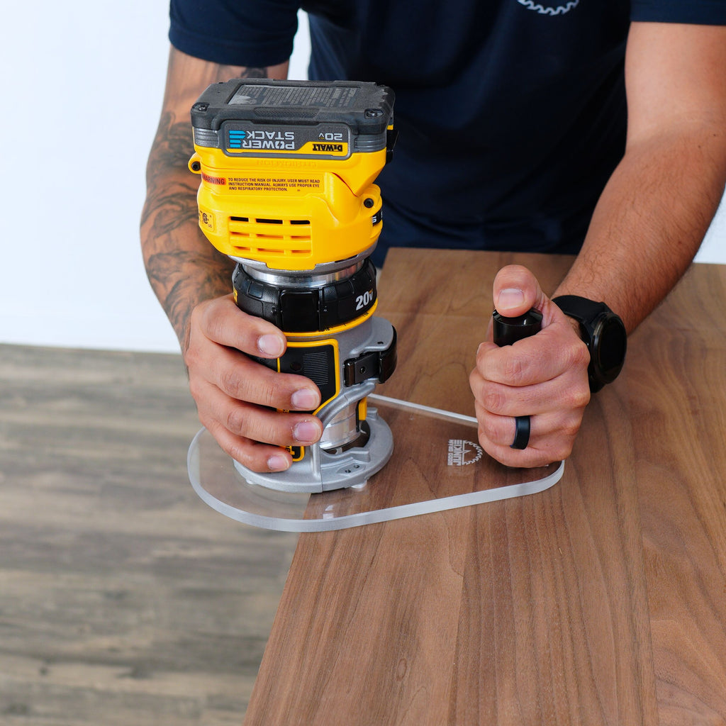 Woodworking Router Base Plates for Trim & Plunge Routers | Clear Acrylic