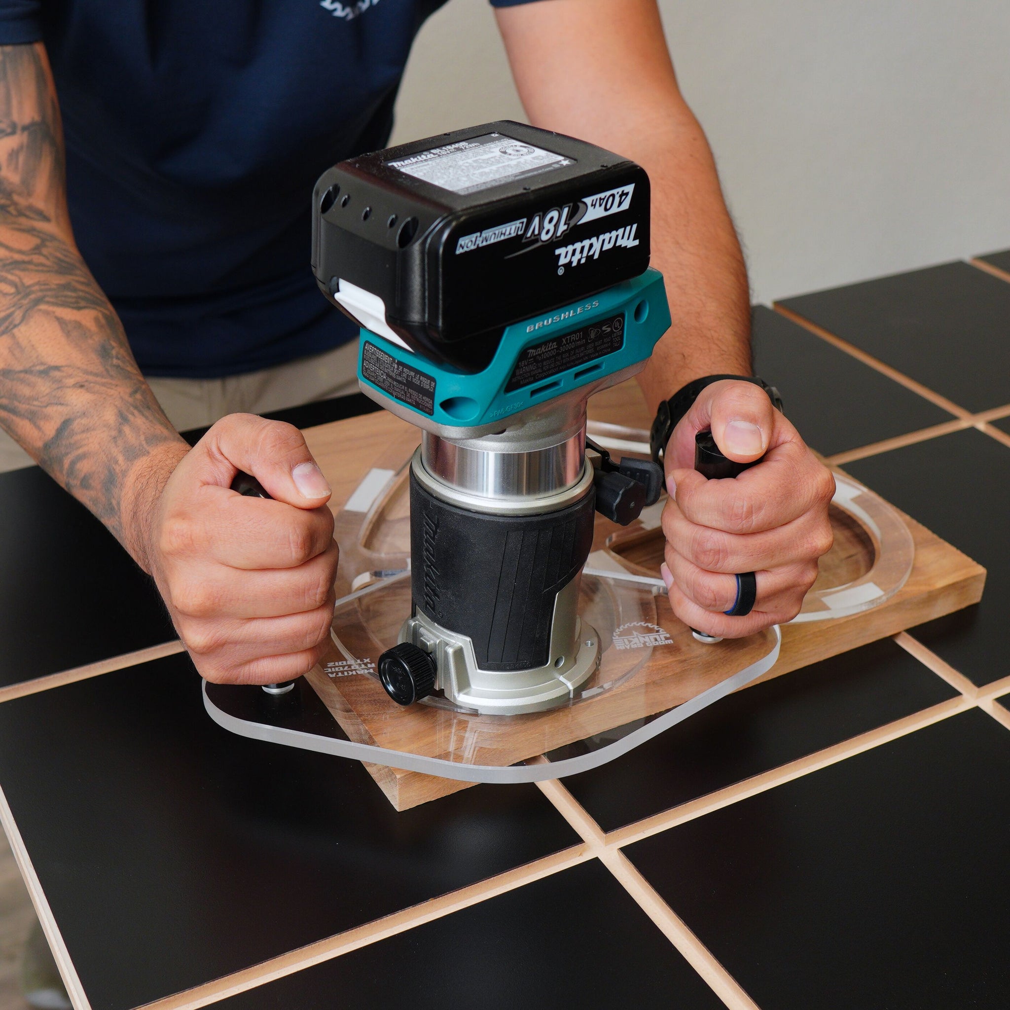 Woodworking Router Base Plates for Trim & Plunge Routers | Clear Acrylic