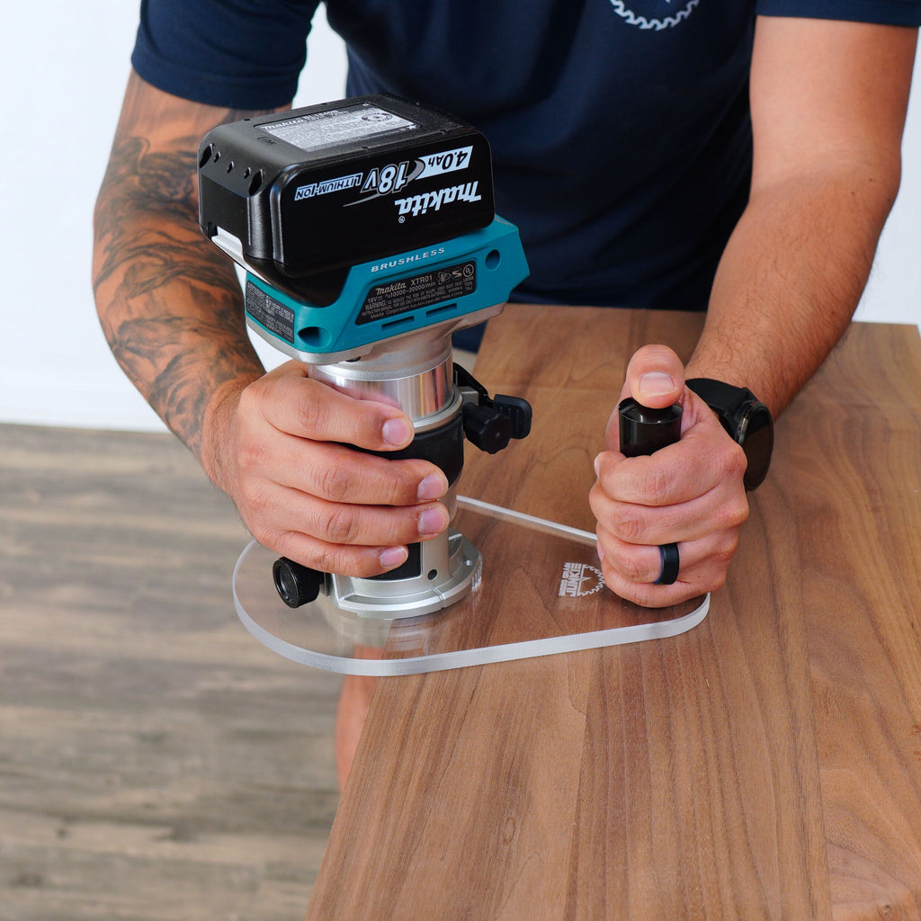 Woodworking Router Base Plates for Trim & Plunge Routers | Clear Acrylic