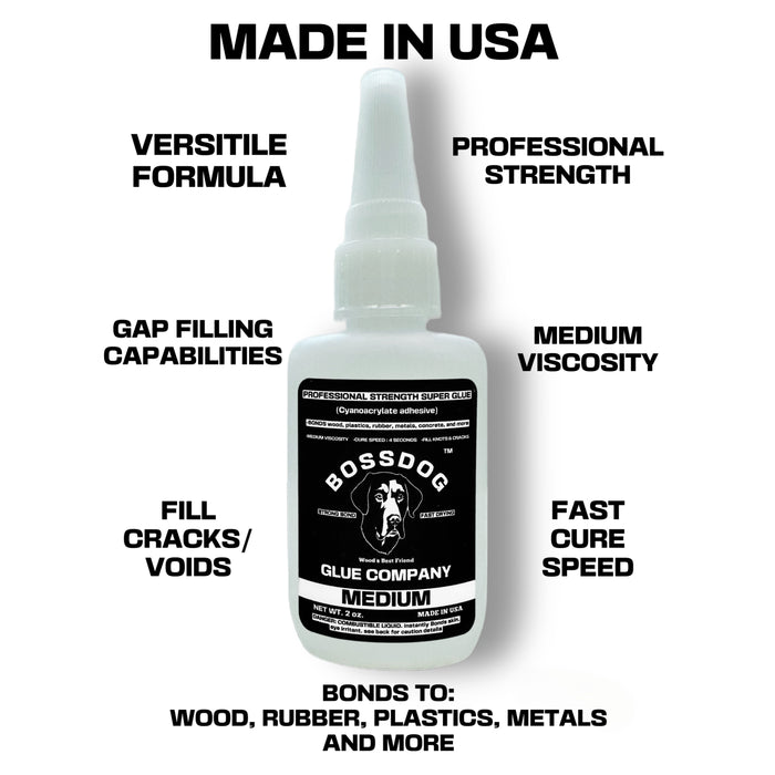 2 oz BOSSDOG Professional Strength Super Glue | MEDIUM