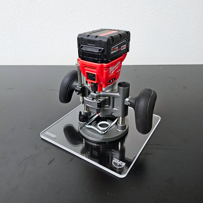 Milwaukee M18 FUEL Trim Router Plunge Base (48-10-5601) - 10x10 Inch Sub-Base Plate