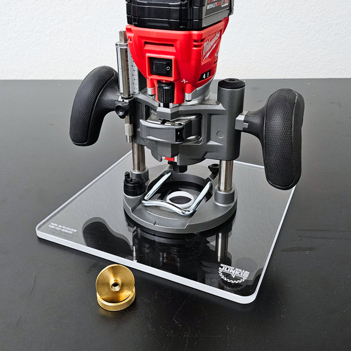 Milwaukee M18 FUEL Trim Router Plunge Base (48-10-5601) - 10x10 Inch Sub-Base Plate