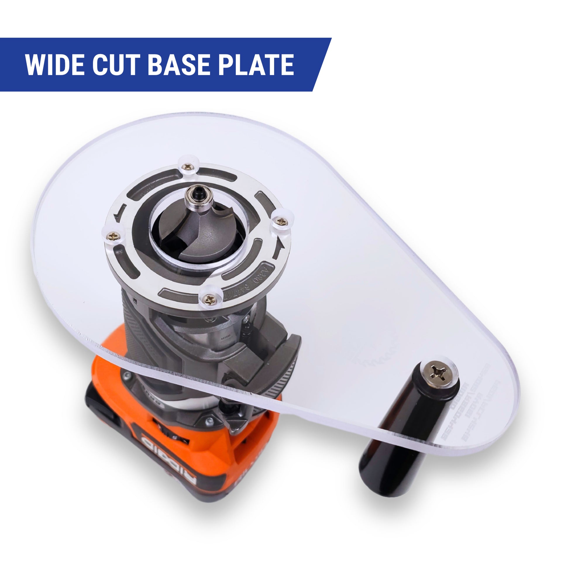 TrimFit Pro® SINGLE GRIP Router Base Plate for Ridgid and Ryobi