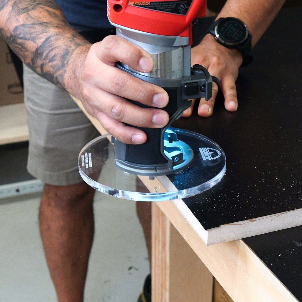 Woodworking Router Base Plates for Trim & Plunge Routers | Clear Acrylic