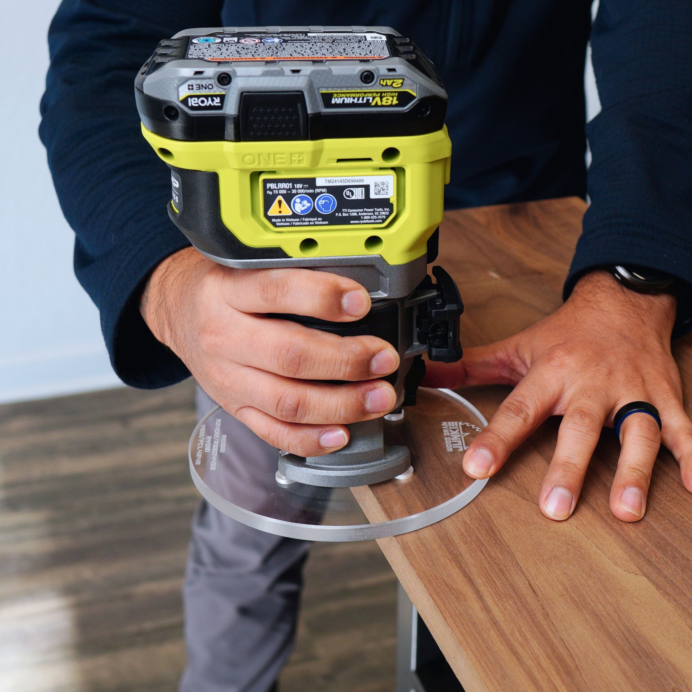 6 inch ROUND Router Base Plate for Ridgid and Ryobi
