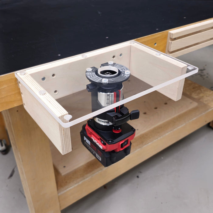 TrimFit Pro® Trim Router Table Plate for Popular Compact Routers