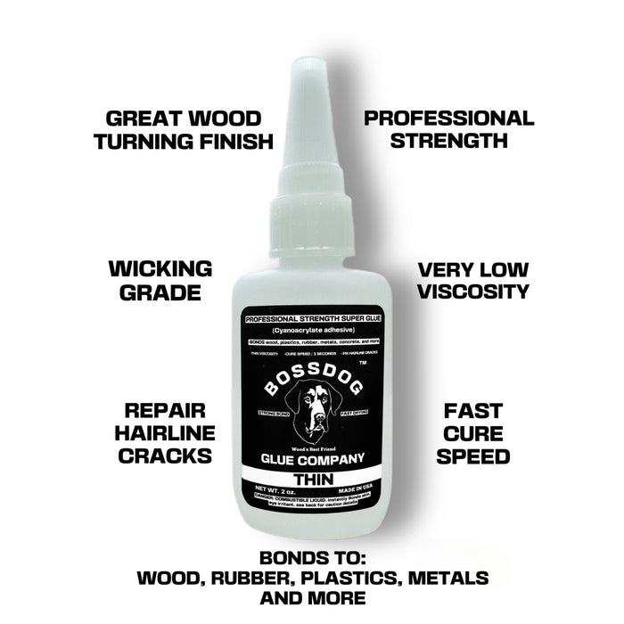 2 oz BOSSDOG Professional Strength Super Glue | THIN