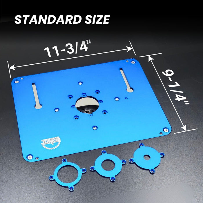 DualFit Pro® Aluminum Router Mount with Insert Rings - Fits Full-Size and Trim Routers