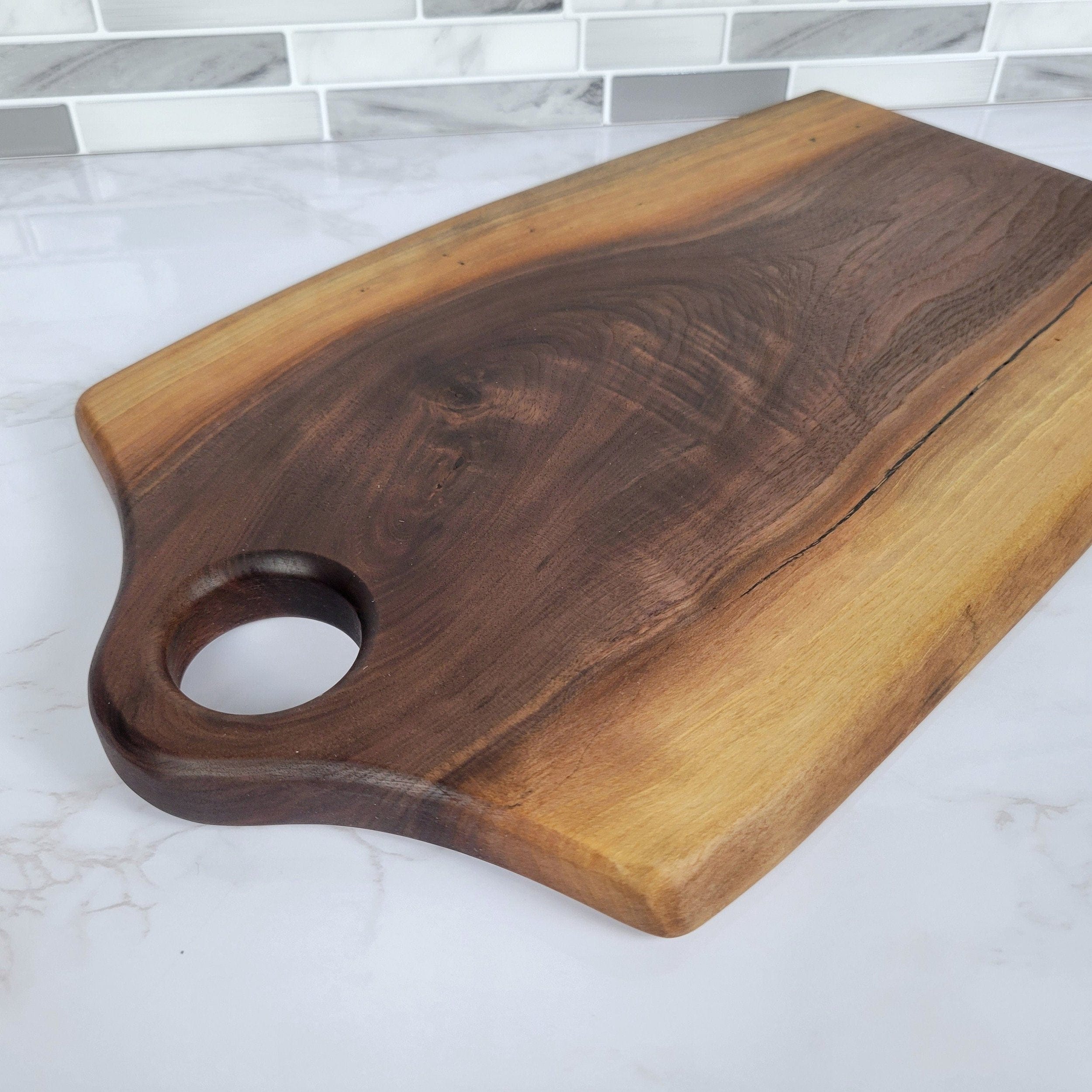 Wood Grain Junkie Charcuterie Board | Live Edge Black Walnut