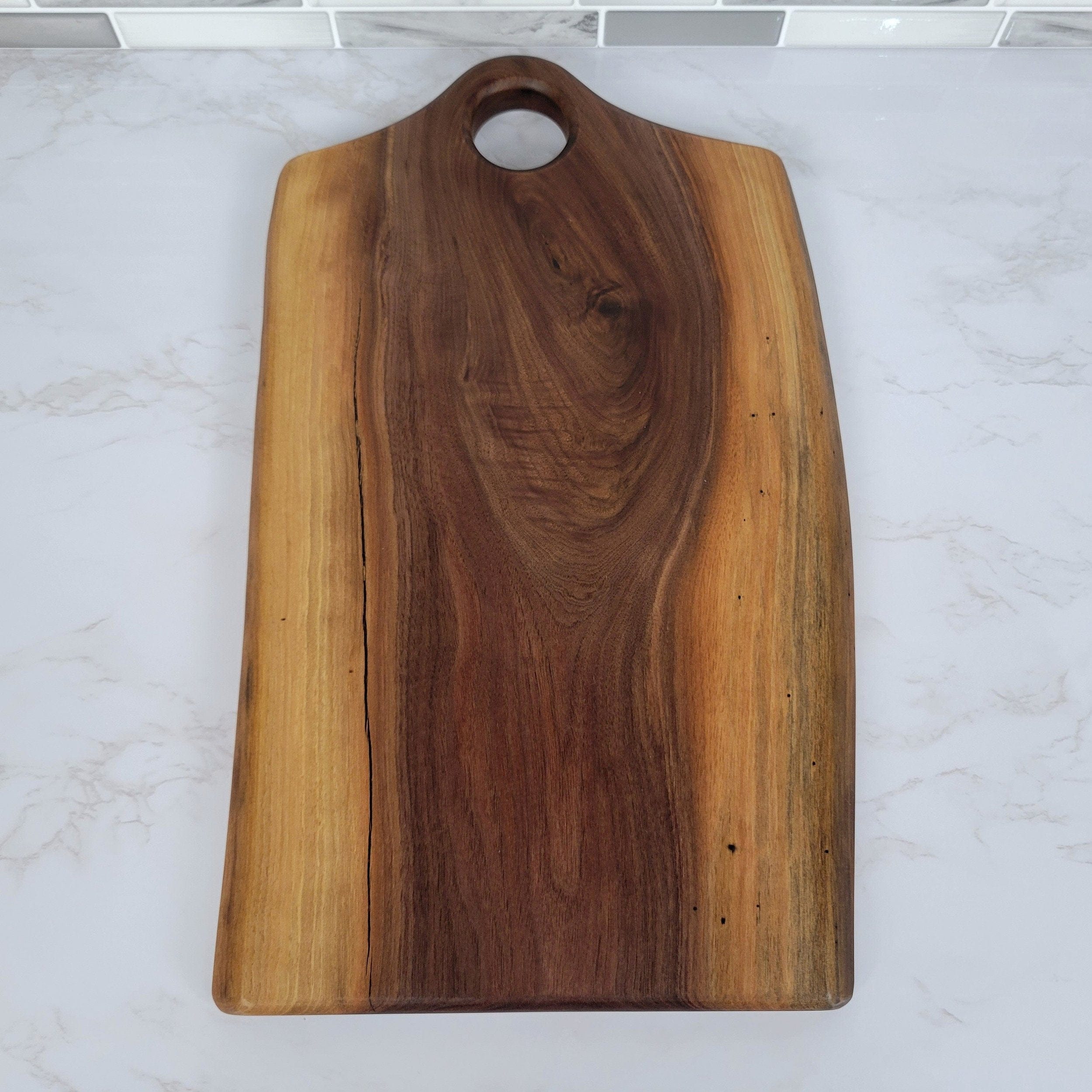 Wood Grain Junkie Charcuterie Board | Live Edge Black Walnut
