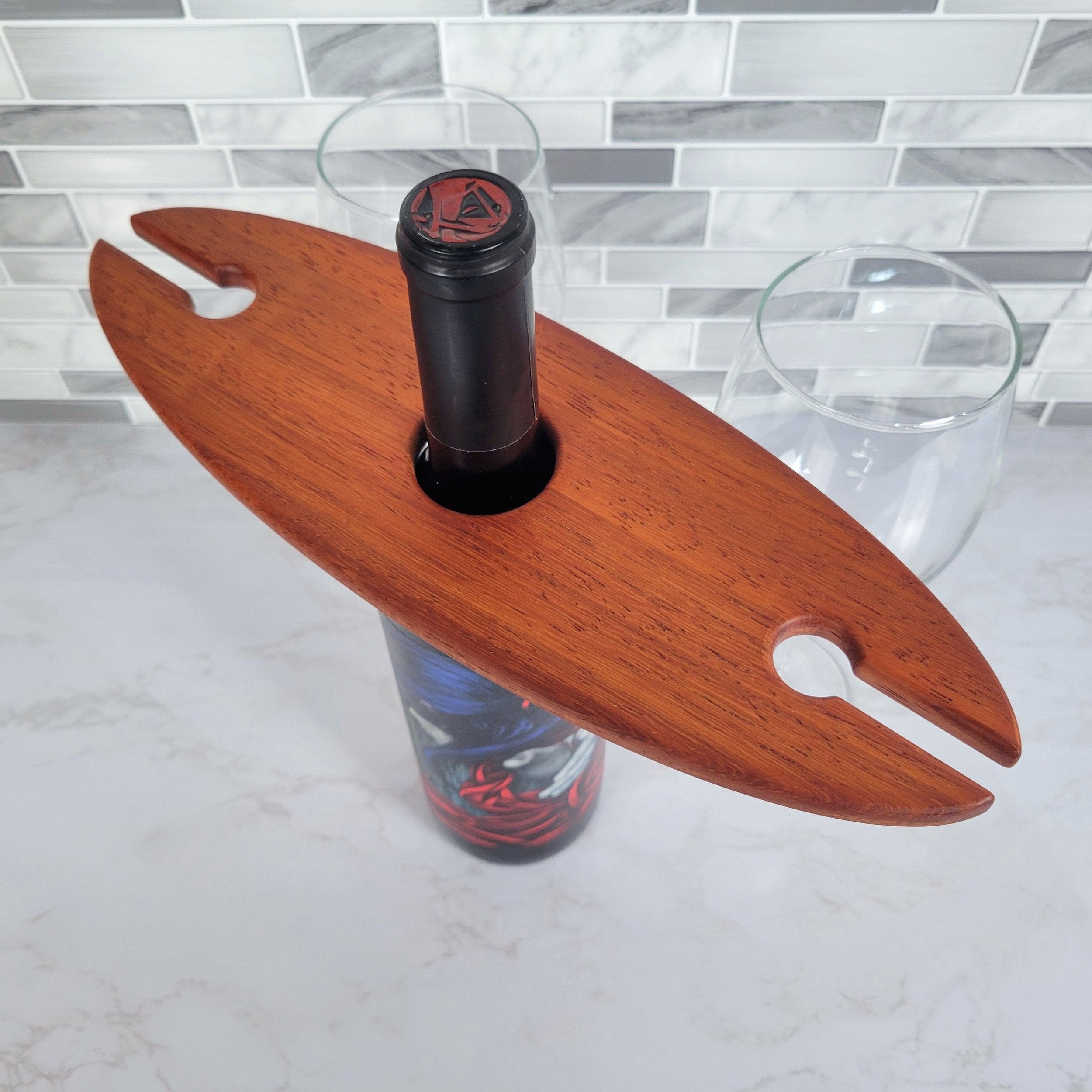 Wood Grain Junkie Classic Wine Caddy | African Padauk