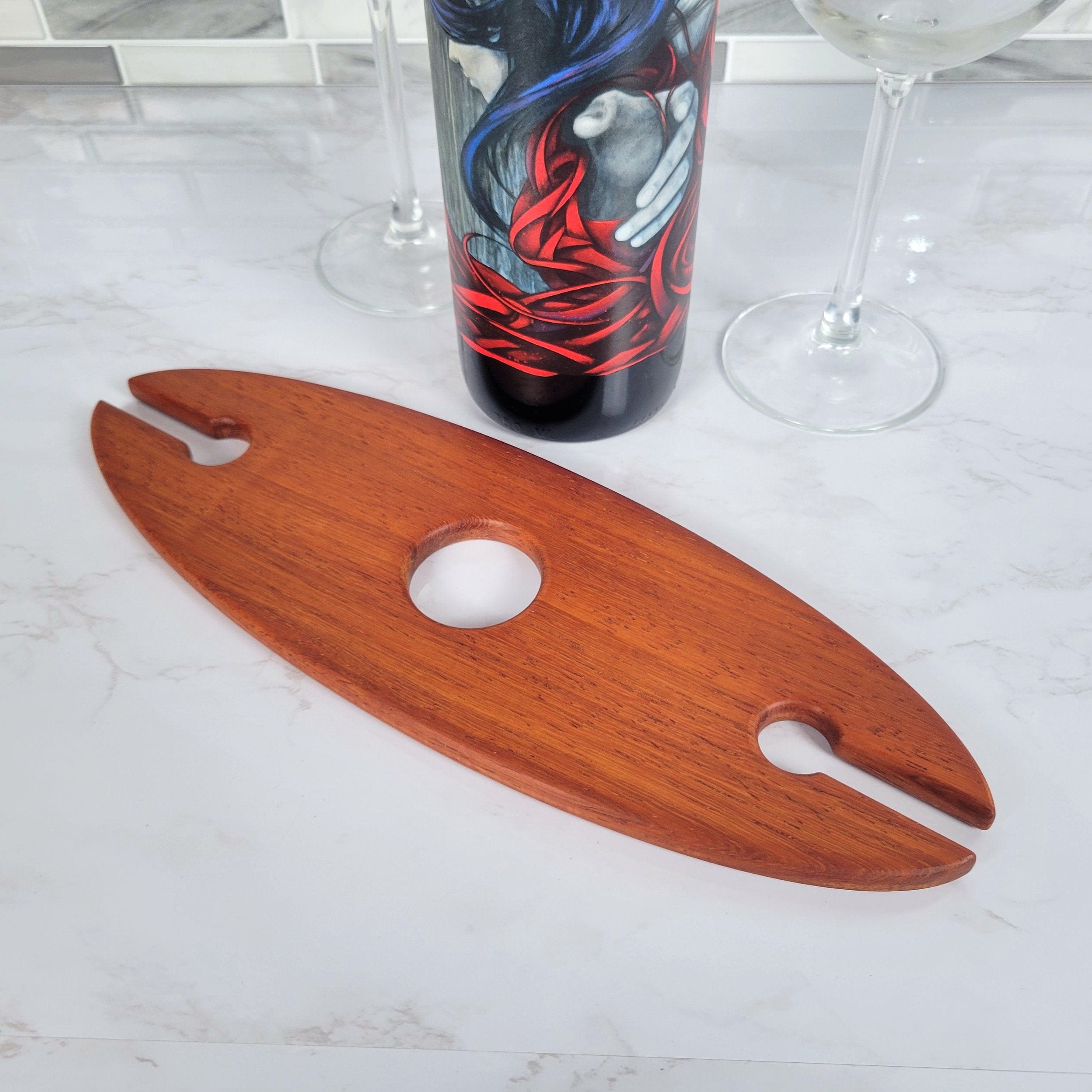Wood Grain Junkie Classic Wine Caddy | African Padauk