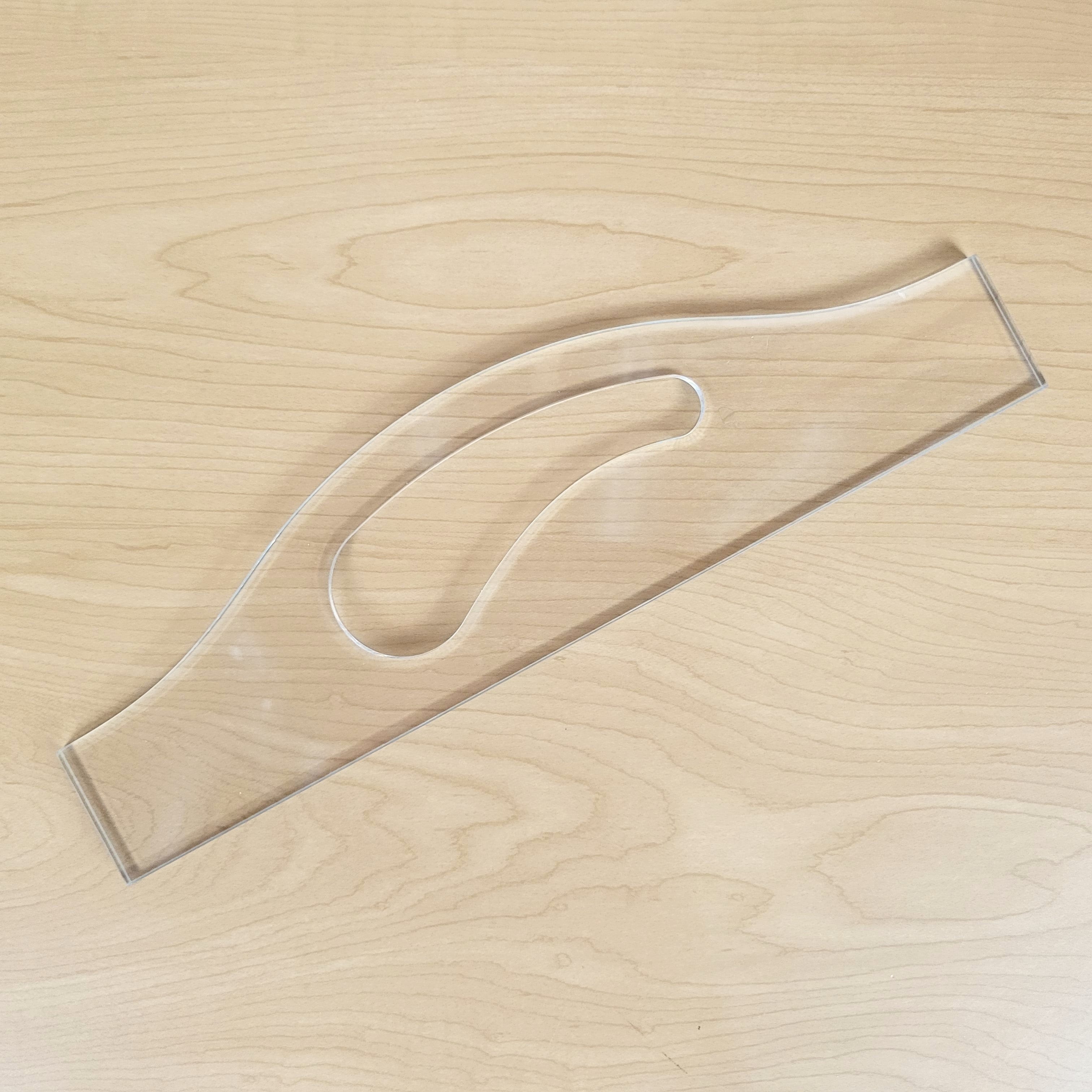 Wood Grain Junkie Curves Charcuterie Board Handle Acrylic Router Template Large