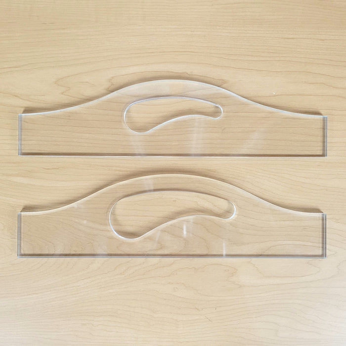 Template For Racetrack Handle Shape Router Curves Charcuterie Board Handle Acrylic Router Template