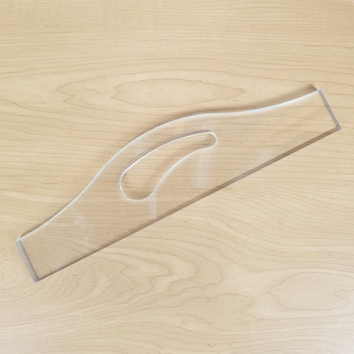 Template For Racetrack Handle Shape Router Curves Charcuterie Board Handle Acrylic Router Template