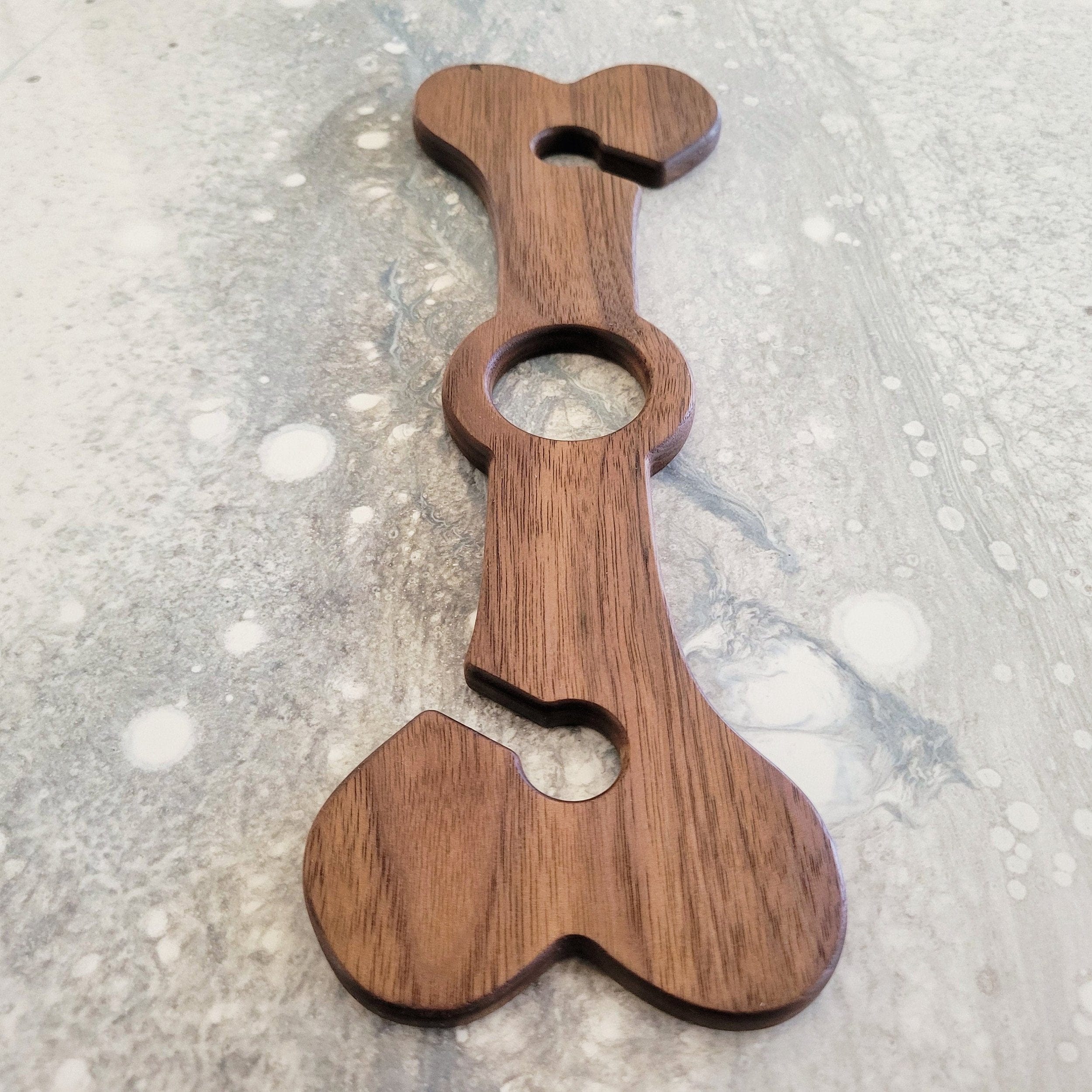 Wood Grain Junkie Dog Bone Wine Caddy Acrylic Router Template