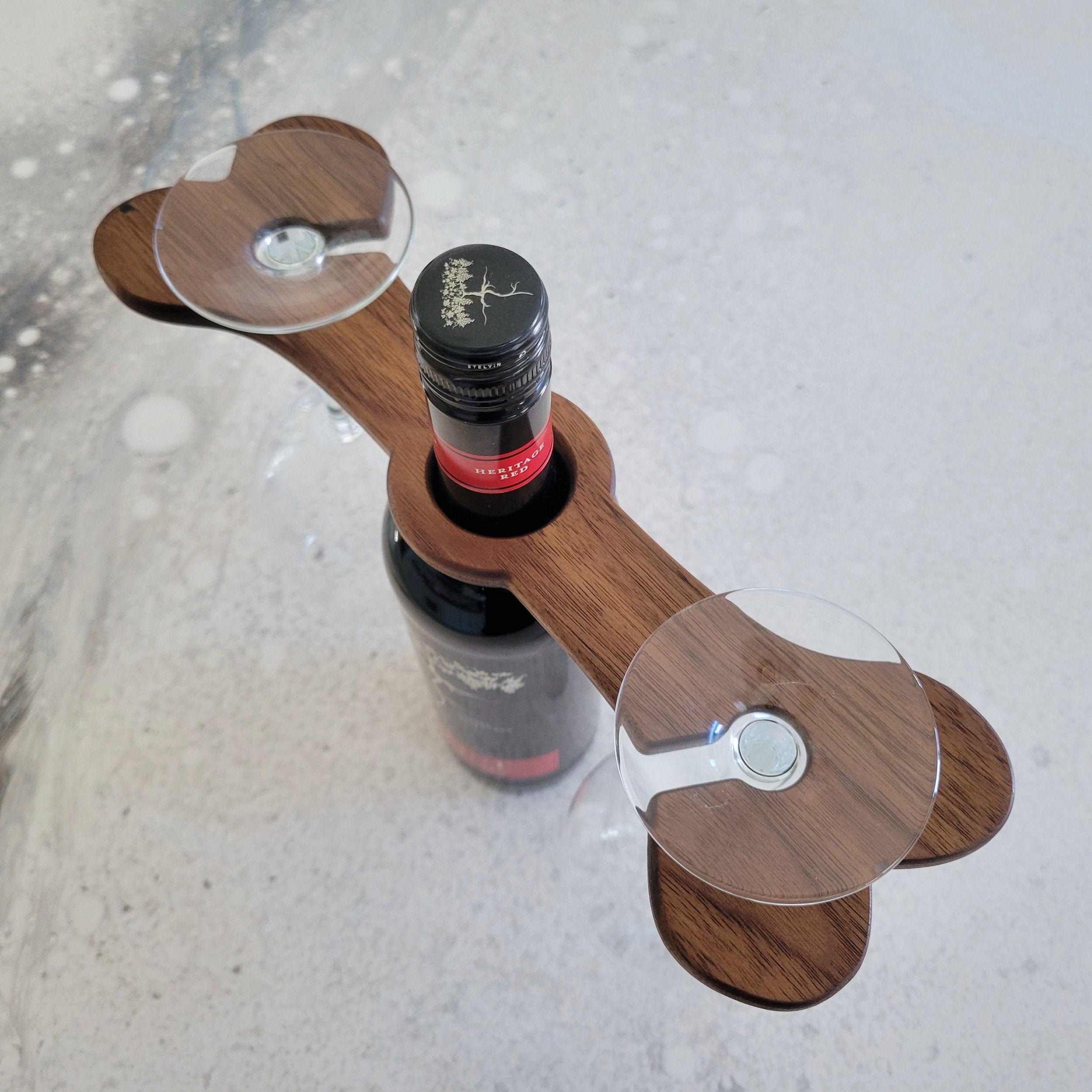 Wood Grain Junkie Dog Bone Wine Caddy Acrylic Router Template