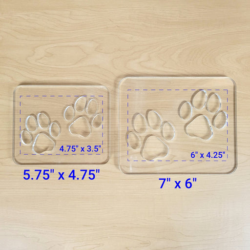 Wood Grain Junkie Double Paw Print Inlay Acrylic Router Template