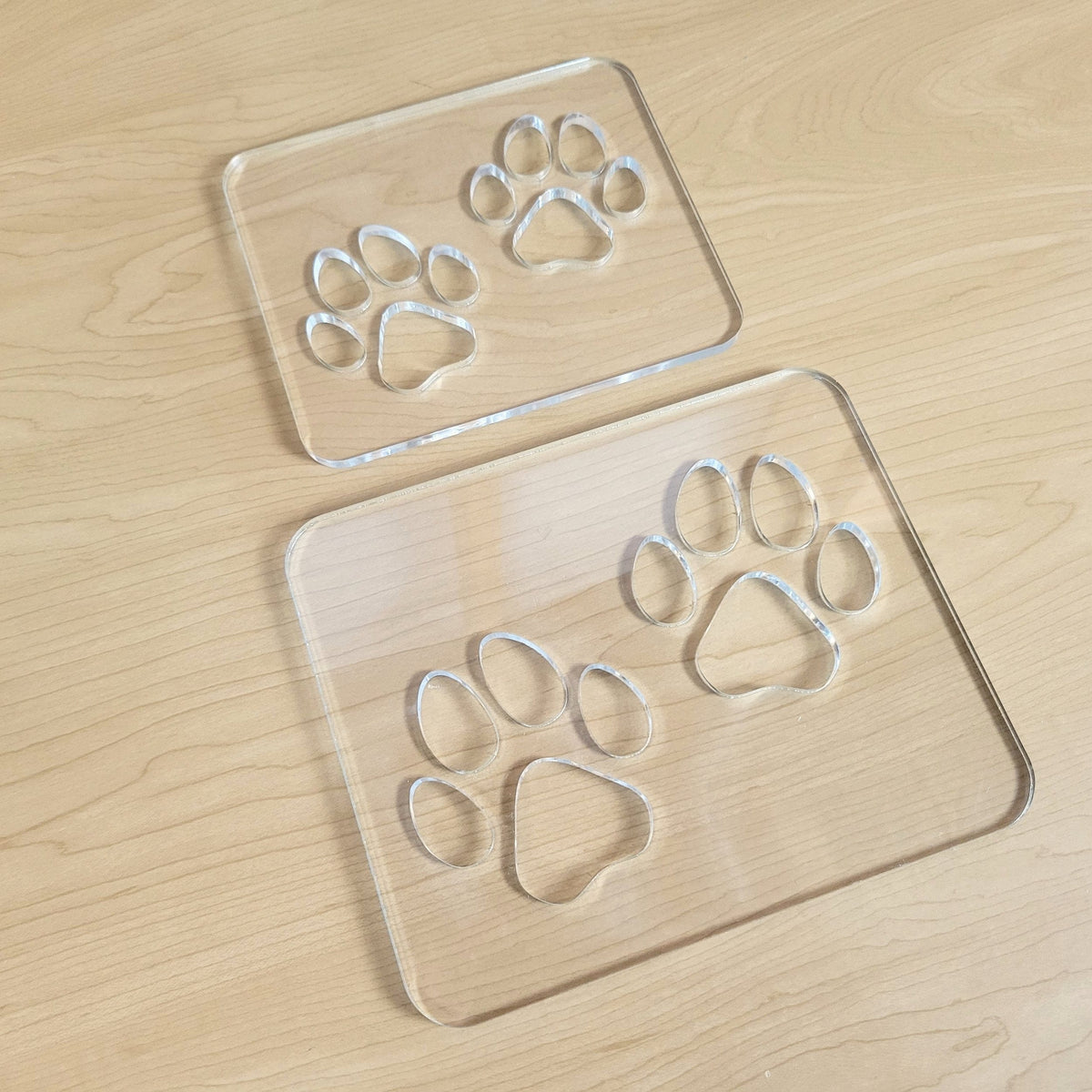 Double Paw Print Inlay Acrylic Router Template
