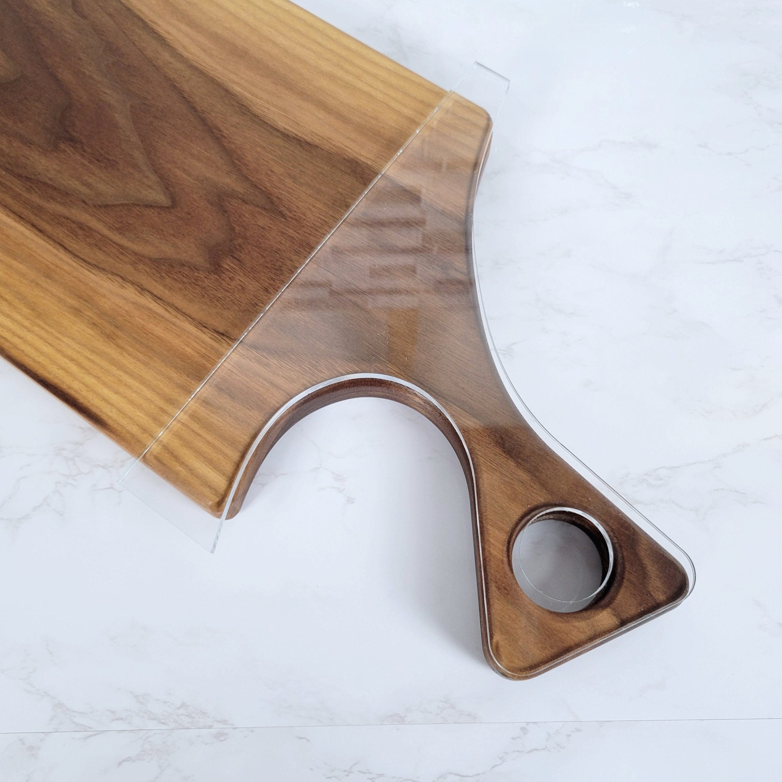 Wood Grain Junkie Flat Top Charcuterie Board Handle Acrylic Router Template