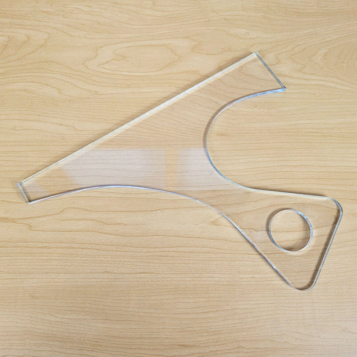 Template For Racetrack Handle Shape Router Flat Top Charcuterie Board Handle Acrylic Router Template