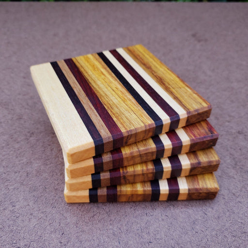 Wood Grain Junkie Handcrafted Wooden Coaster Set of 4