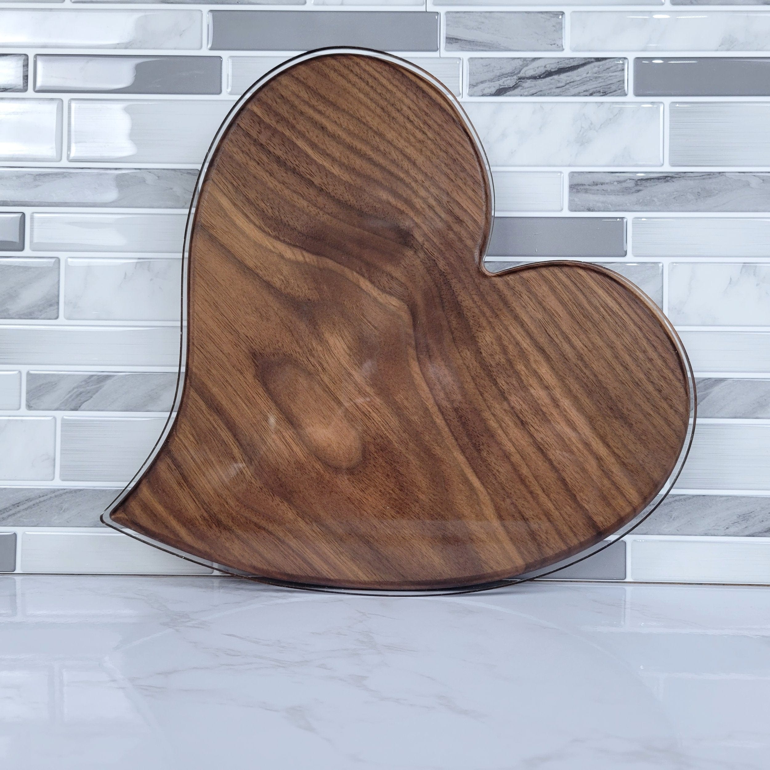 Wood Grain Junkie Heart Shape Cutting Board Acrylic Router Template