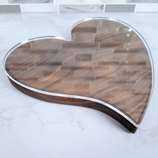 Wood Grain Junkie Heart Shape Cutting Board Acrylic Router Template 8 in (small)
