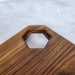Wood Grain Junkie Honeycomb Corner Handle Black Walnut Cutting Board