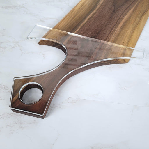 Wood Grain Junkie Kite Charcuterie Board Handle Acrylic Router Template Angled