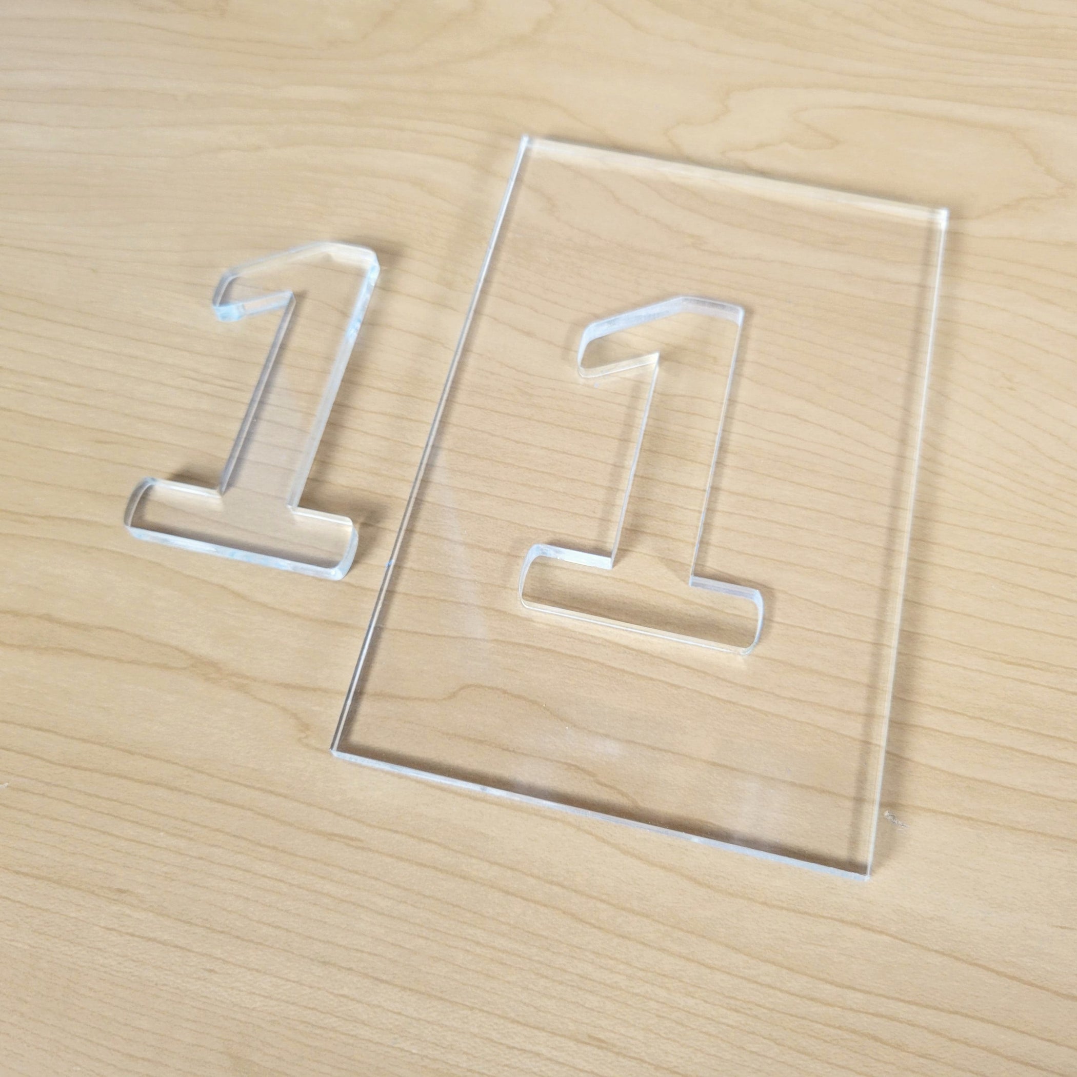 Letters and Numbers Epoxy/Resin Inlay Acrylic Router Template