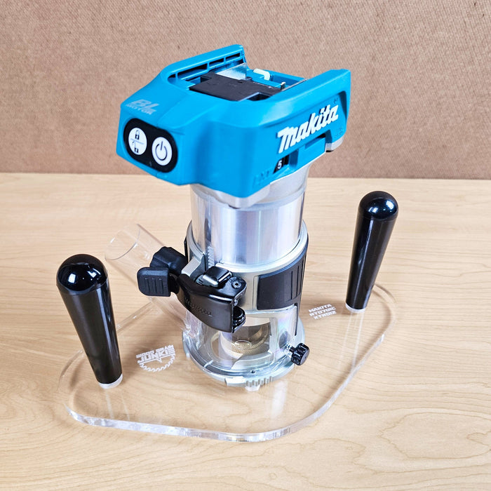 thumbnail interactive-video image 1 of Dual Grip Router Base Plate - Pre-Drilled For Makita Compact Routers RT0701C & XTR01Z 1 of 6