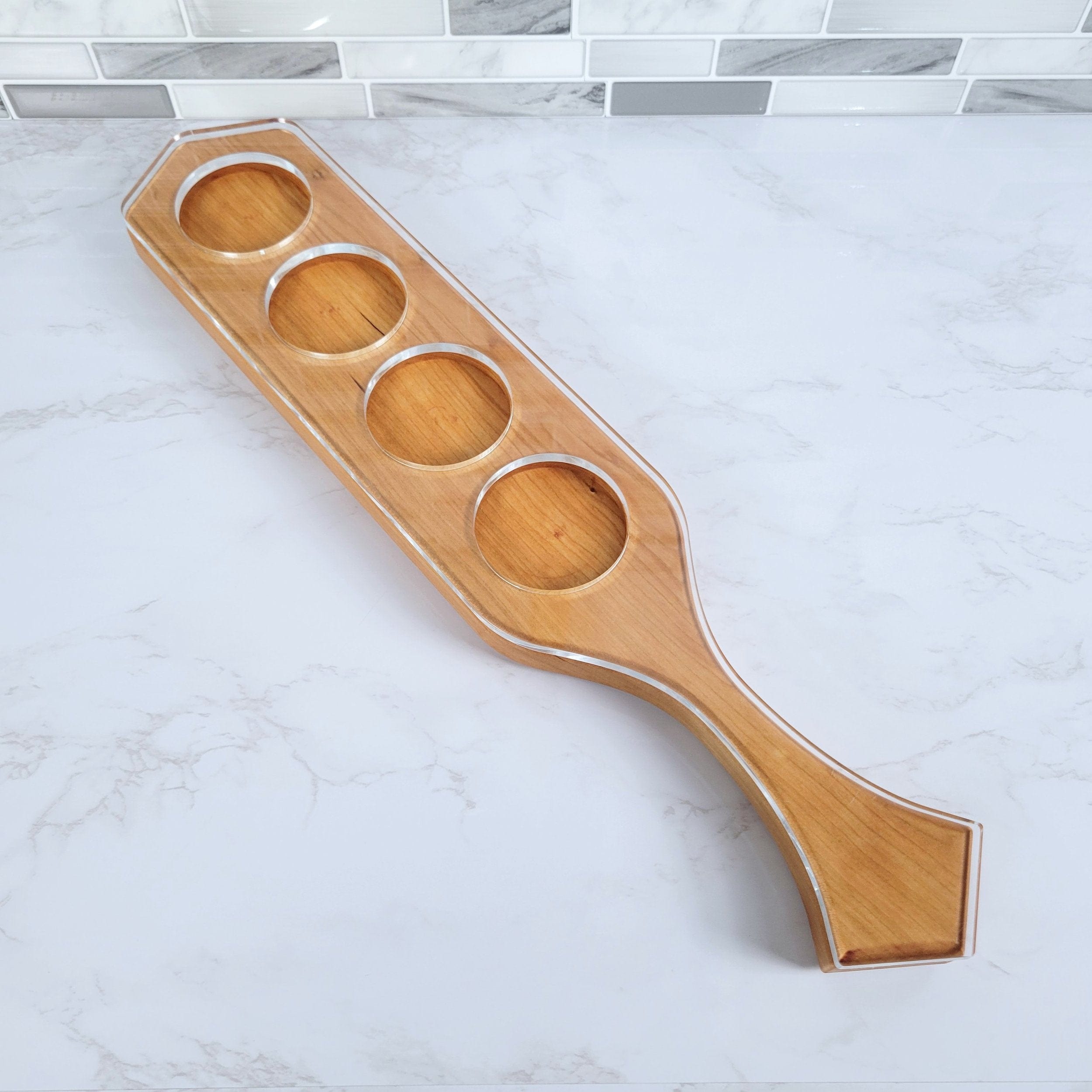 Wood Grain Junkie Necktie Beer Flight Acrylic Router Template