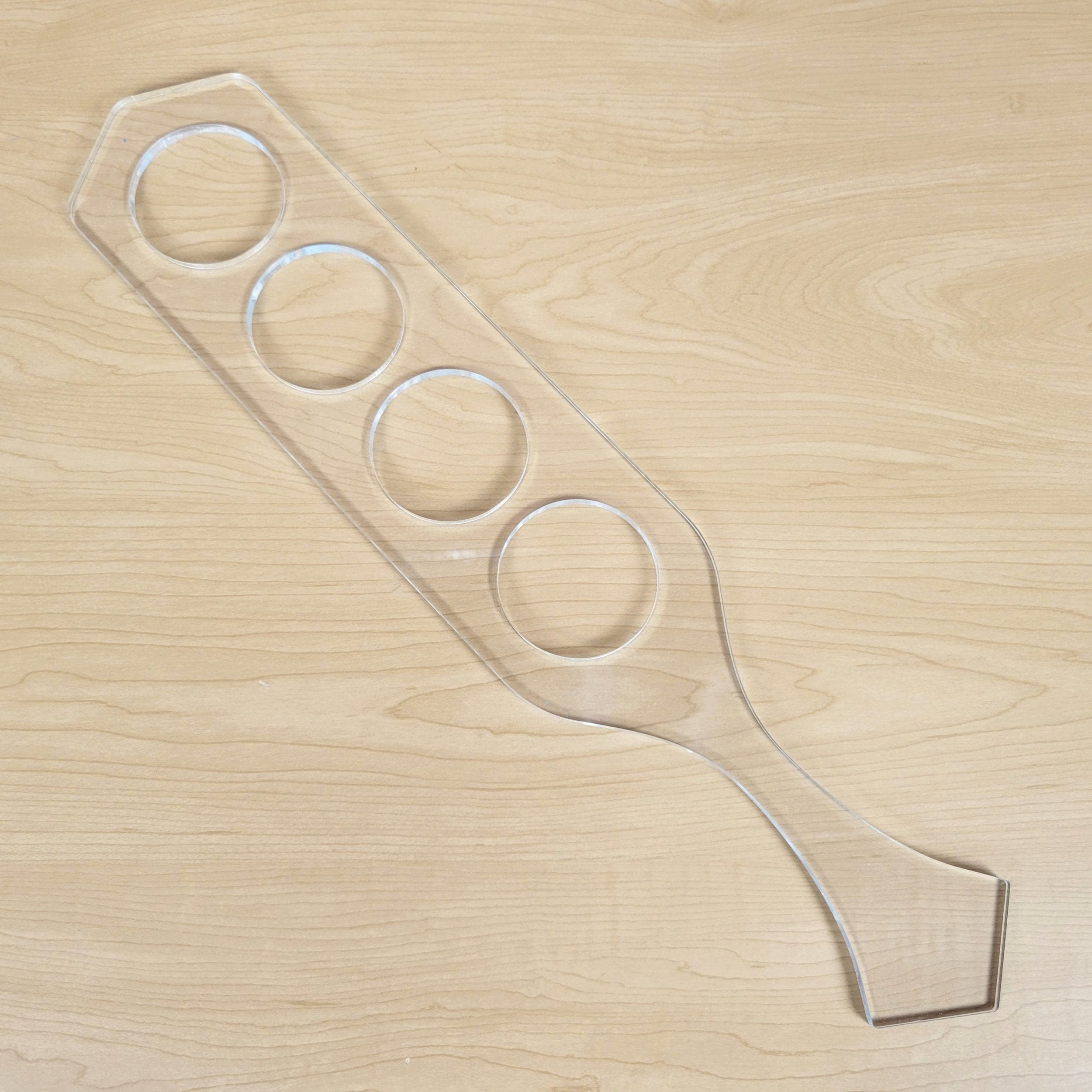 Wood Grain Junkie Necktie Beer Flight Acrylic Router Template