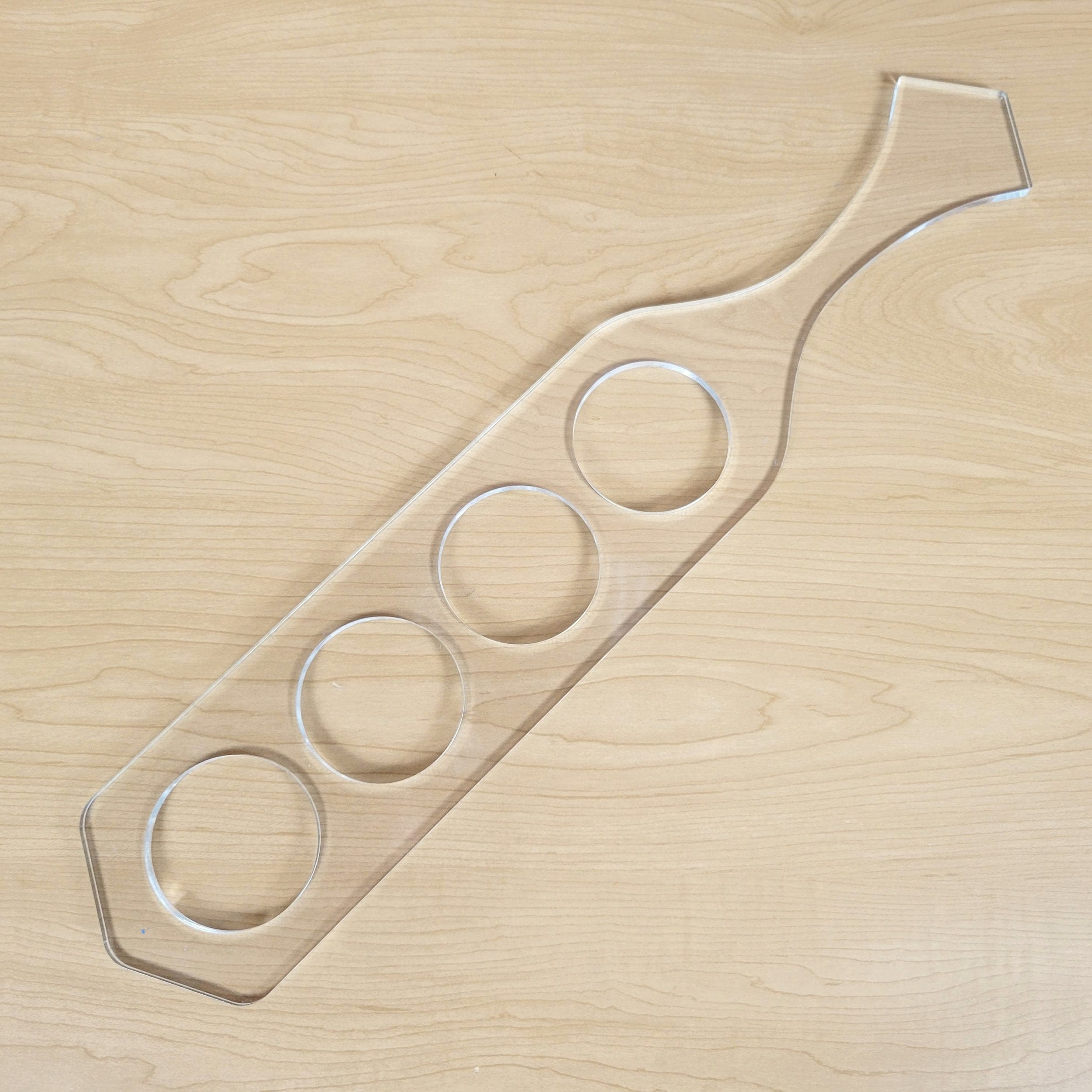 Wood Grain Junkie Necktie Beer Flight Acrylic Router Template