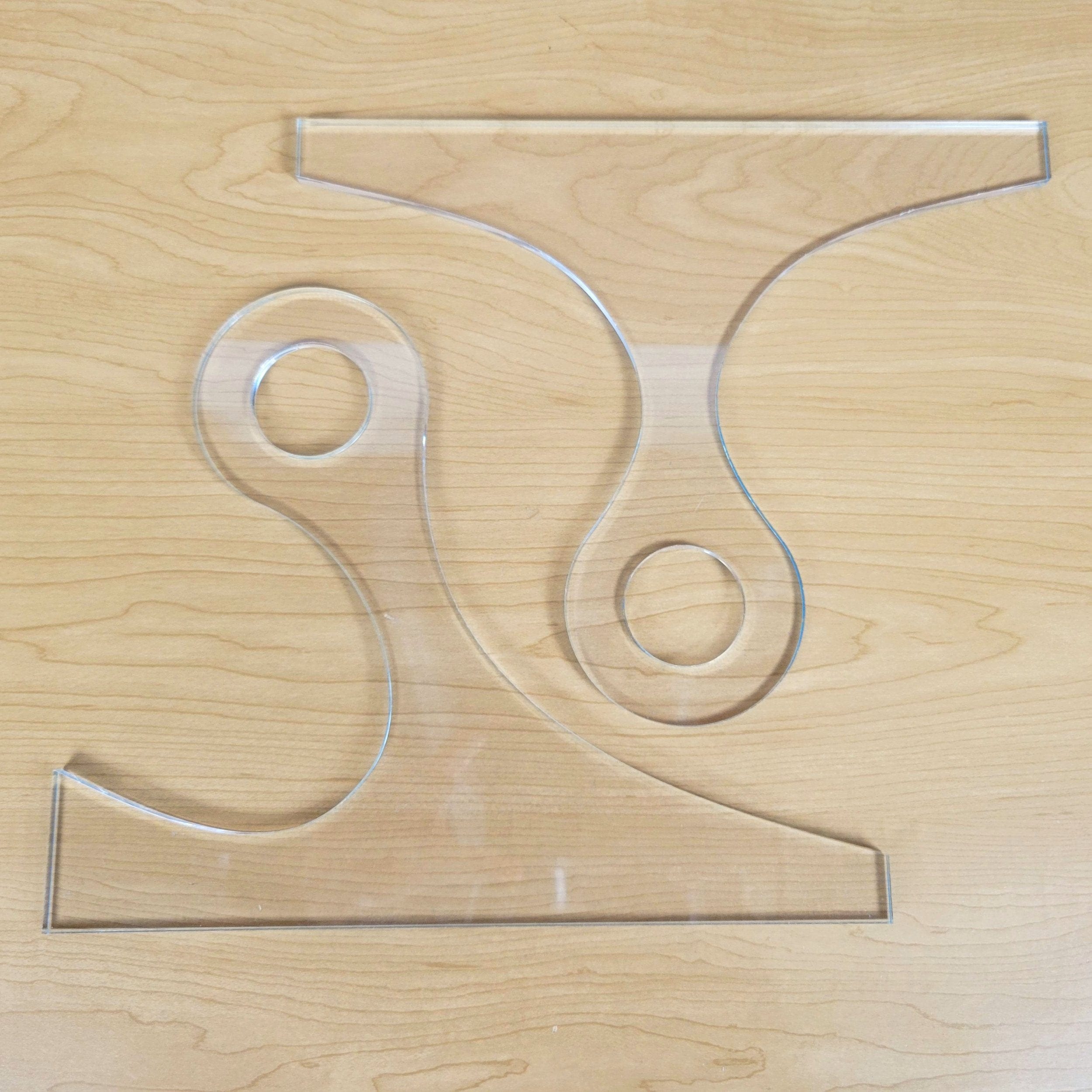 Wood Grain Junkie Roundabout Charcuterie Board Handle Acrylic Router Template